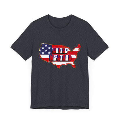 United We Stand T-Shirt - Patriotic USA Map Design