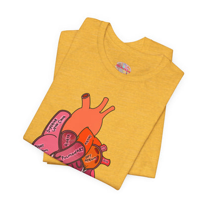 Anatomical Heart Label Diagram Shirt