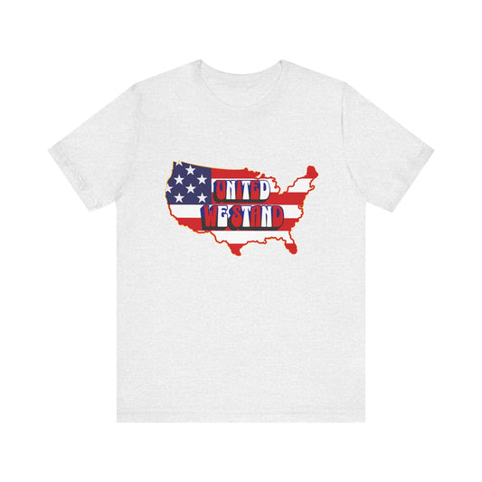 United We Stand T-Shirt - Patriotic USA Map Design