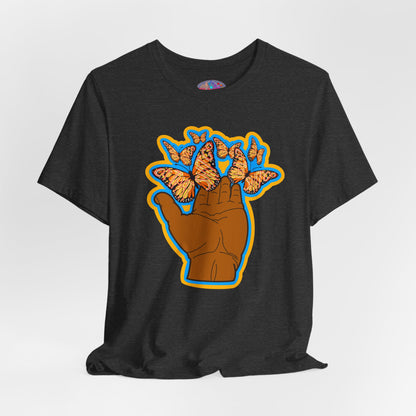 Let That Shit Go - Inspirational Butterfly T-Shirt -Unisex Jersey Short Sleeve Tee - Positive Vibes Apparel