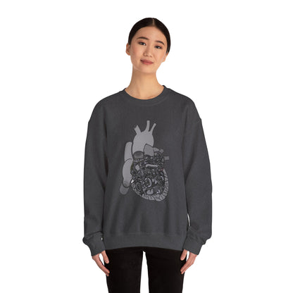 Valves and Ventricles Sweatshirt , Heart Meets Engine Design, Great Gift For Nurses, Cardiologists, Mechanics