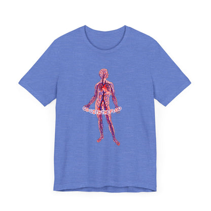 Go With The Flow Circulatory System Shirt, Anatomical Vein and Artery Diagram, Medical Humor, Nurse, Doctor, Healthcare Gift Tee