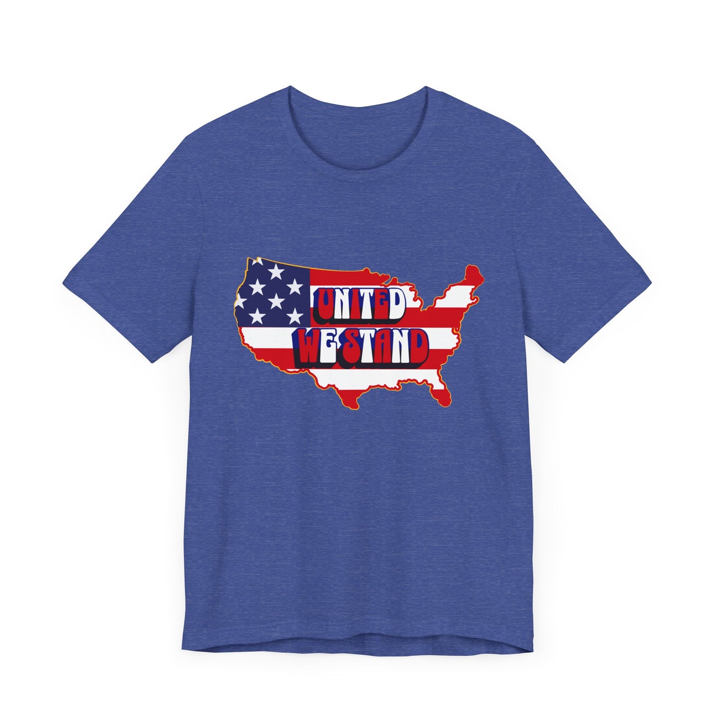 United We Stand T-Shirt - Patriotic USA Map Design