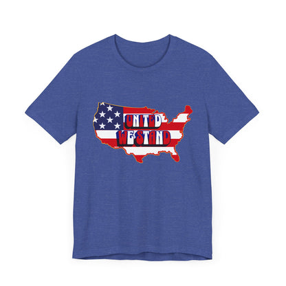 United We Stand T-Shirt - Patriotic USA Map Design