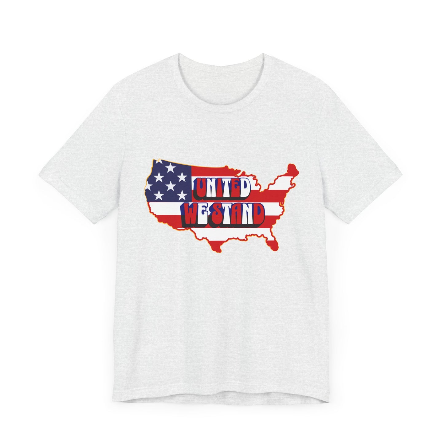 United We Stand T-Shirt - Patriotic USA Map Design