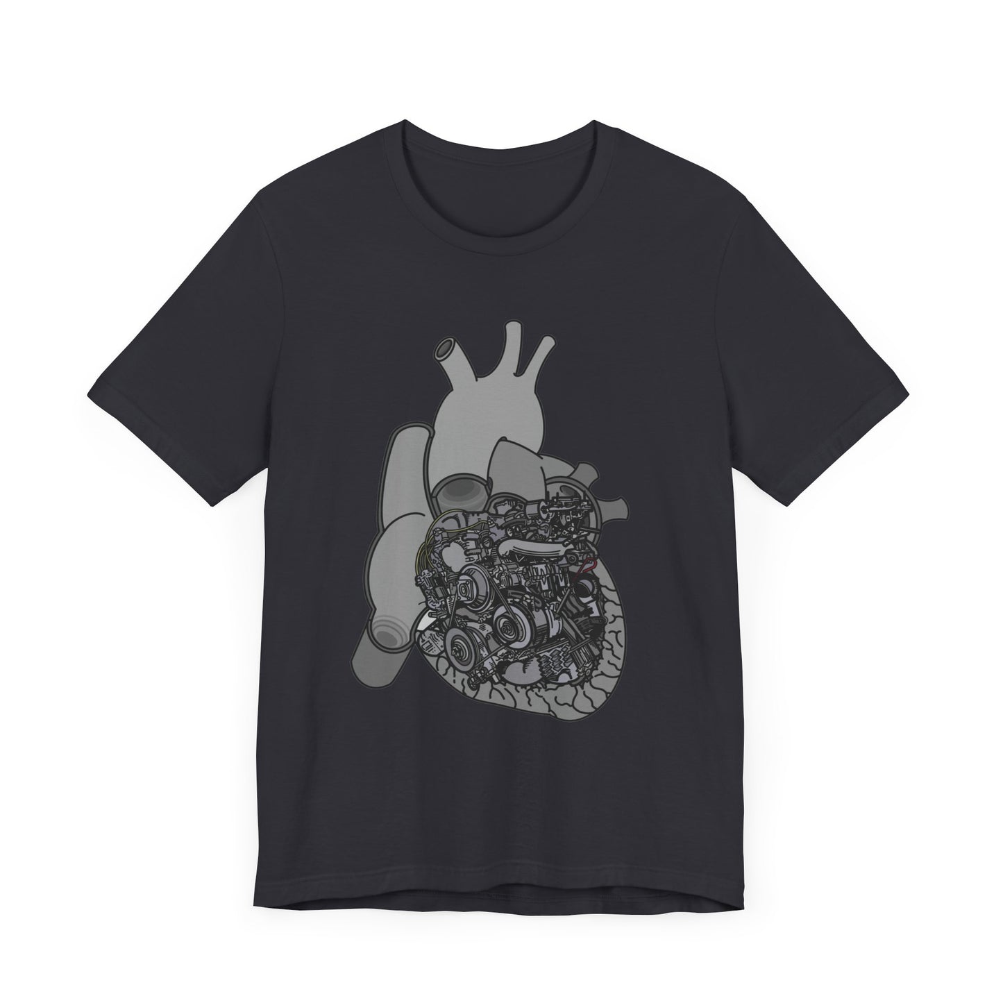 Valves and Ventricles - Heart Anatomy and Car Engine Mash Up - T-shirt for Heart Nurses, Cardiologists, and Car Lovers
