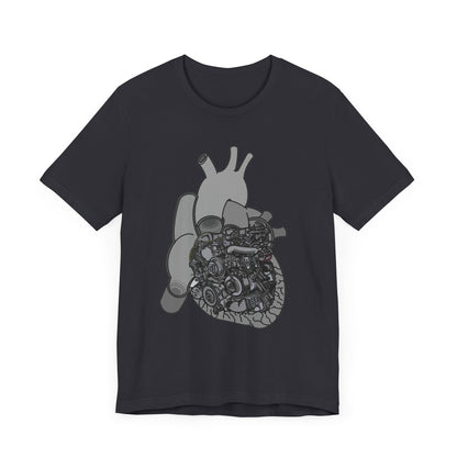 Valves and Ventricles - Heart Anatomy and Car Engine Mash Up - T-shirt for Heart Nurses, Cardiologists, and Car Lovers