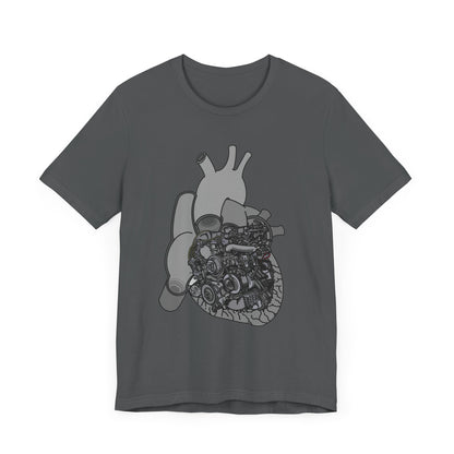 Valves and Ventricles - Heart Anatomy and Car Engine Mash Up - T-shirt for Heart Nurses, Cardiologists, and Car Lovers