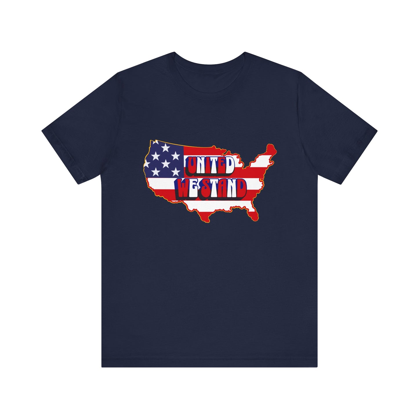 United We Stand T-Shirt - Patriotic USA Map Design