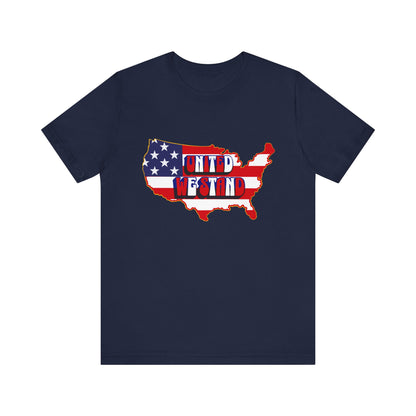 United We Stand T-Shirt - Patriotic USA Map Design