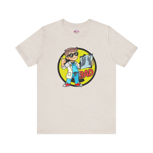 Rad RN T-Shirt (guy version), Funny Radiology Nurse & Tech Apparel, X-Ray Humor, Cool Medical Gift, Radiologic Technologist Tee