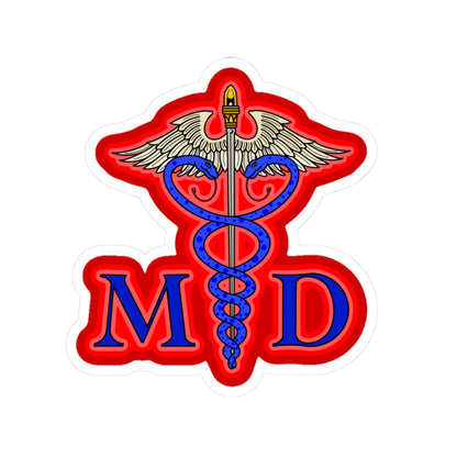 Medical Caduceus MD Sticker