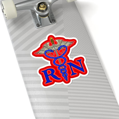 Medical Caduceus RN Sticker
