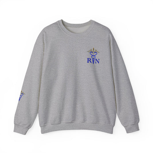RN Caduceus Sweatshirt , Proud Nurse Apparel, Great Gift For Nurses, New Grad Nurses, Unisex Heavy Blend™ Crewneck Sweatshirt