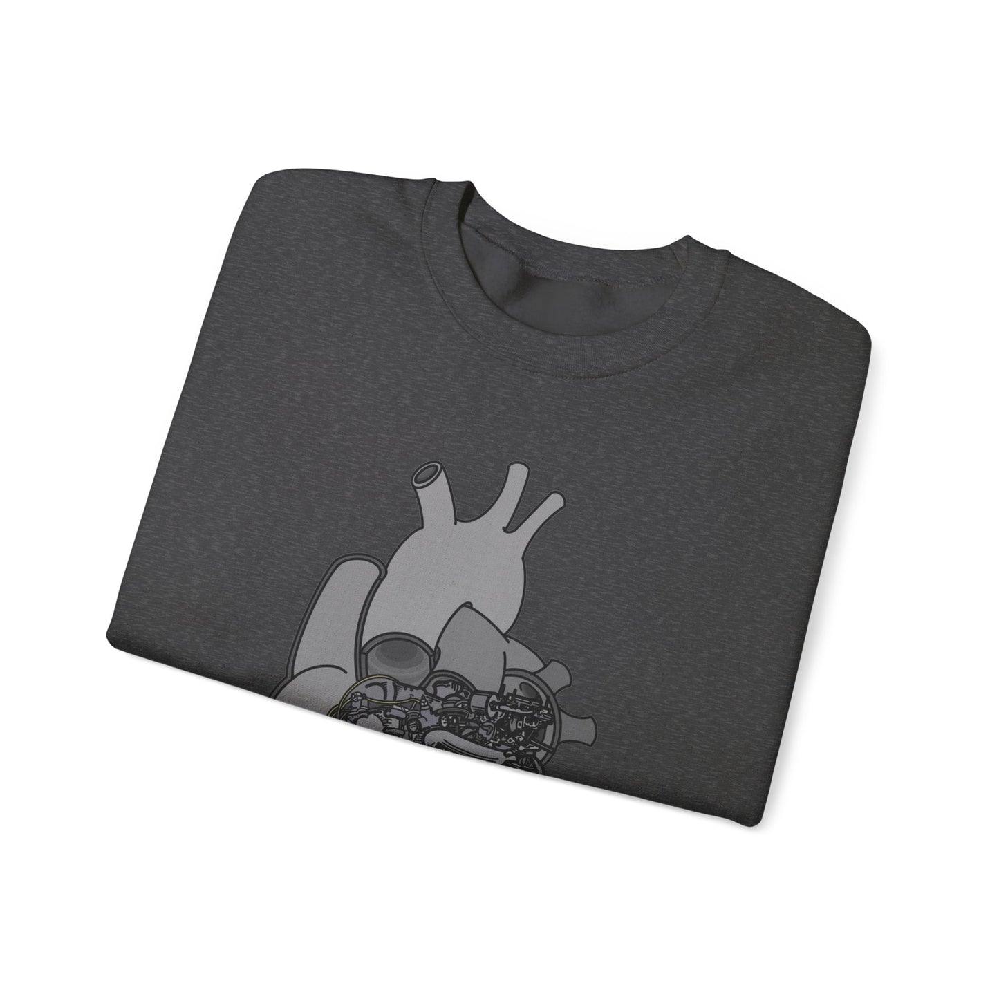 Valves and Ventricles Sweatshirt , Heart Meets Engine Design, Great Gift For Nurses, Cardiologists, Mechanics