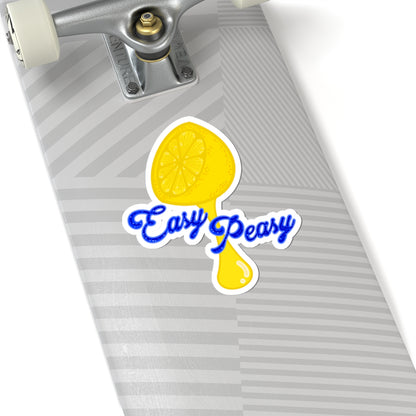 Easy Peasy Lemon Squeezy - Lemon Sticker - Fun & Motivational Citrus Art