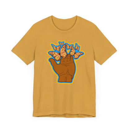 Let That Shit Go - Inspirational Butterfly T-Shirt -Unisex Jersey Short Sleeve Tee - Positive Vibes Apparel