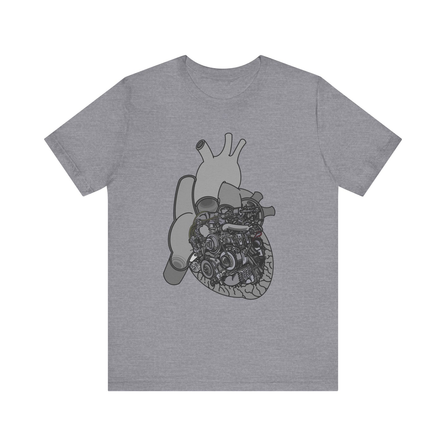 Valves and Ventricles - Heart Anatomy and Car Engine Mash Up - T-shirt for Heart Nurses, Cardiologists, and Car Lovers