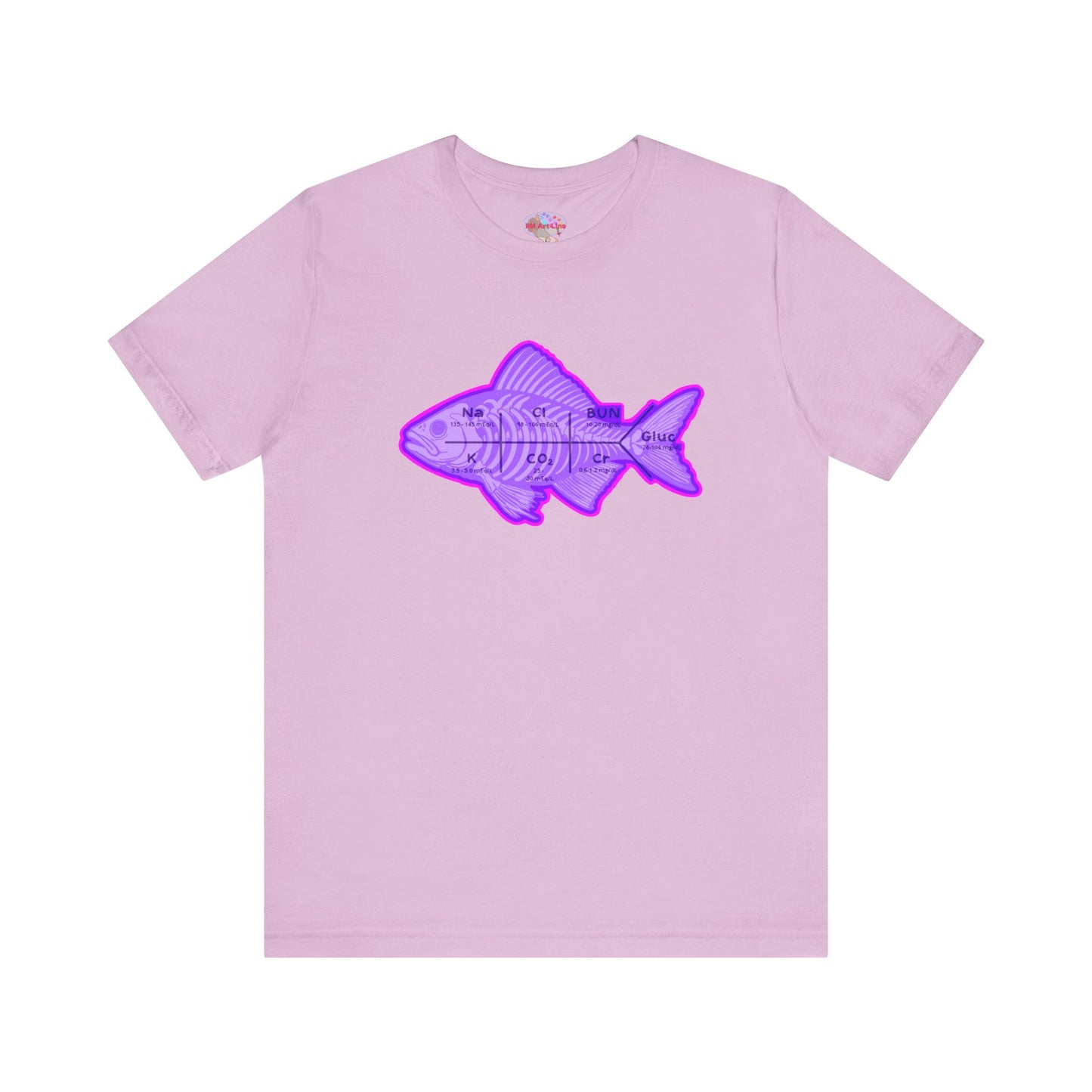Fishbones T-Shirt , Medical Lab Values and Fish Skeleton Mashup, Funny Nursing  and Lab Tech Apparel, ICU & ER Gift