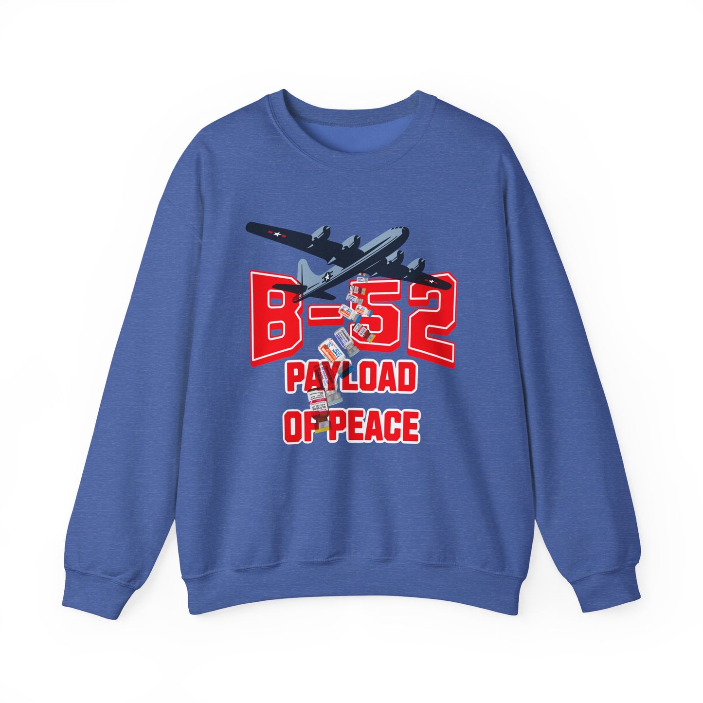 B-52 Payload of Peace Sweatshirt, Military Aircraft Jumper, Air Force Pullover, Warplane Graphic Crewneck, Aviation Lover Gift