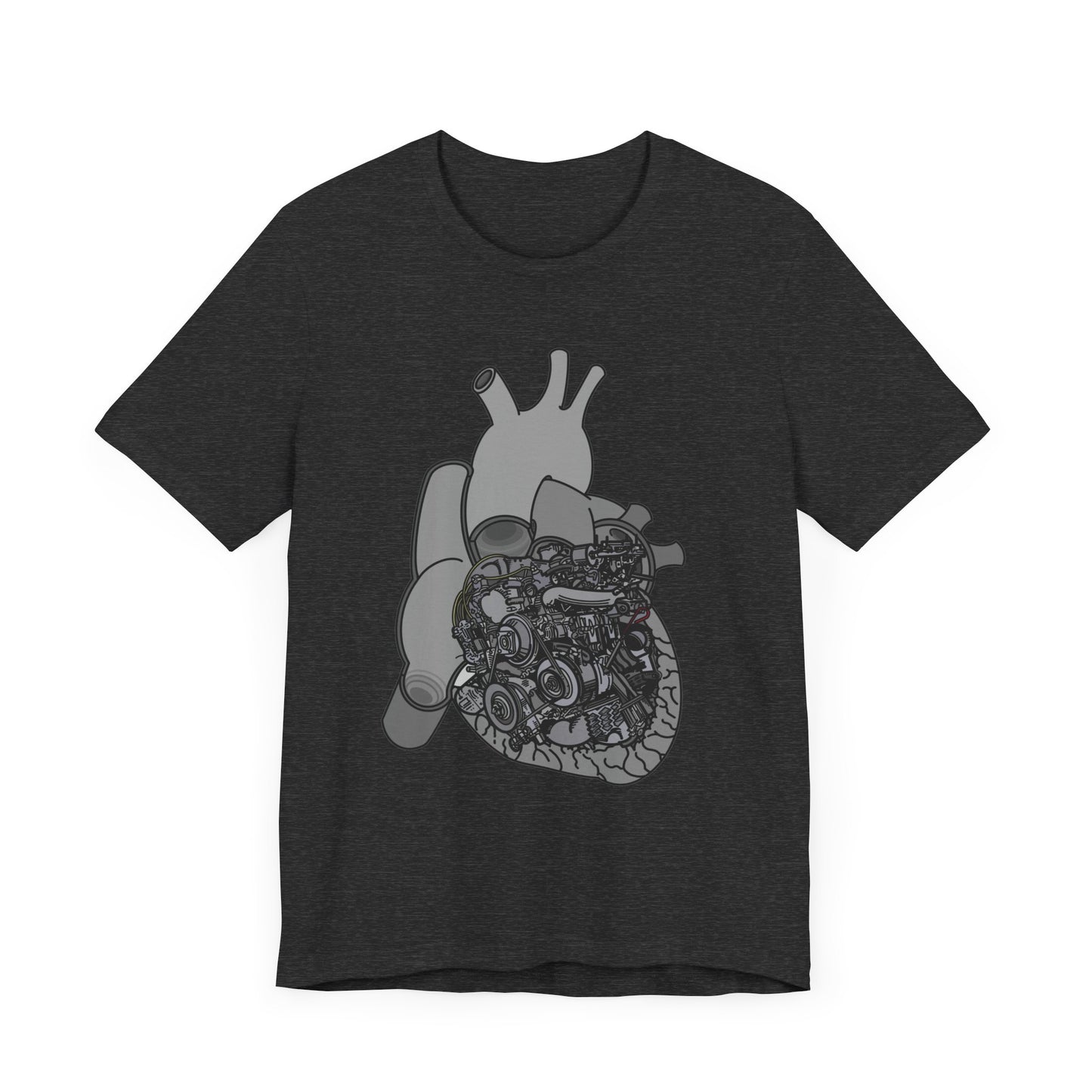 Valves and Ventricles - Heart Anatomy and Car Engine Mash Up - T-shirt for Heart Nurses, Cardiologists, and Car Lovers