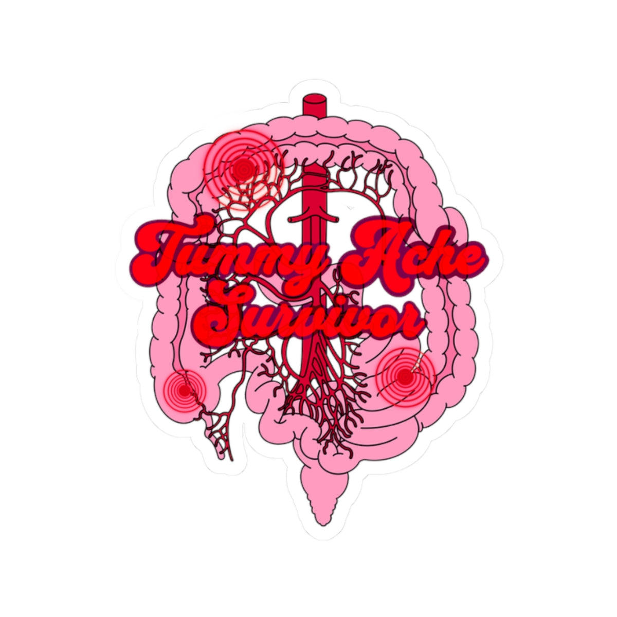 Tummy Ache Survivor Sticker