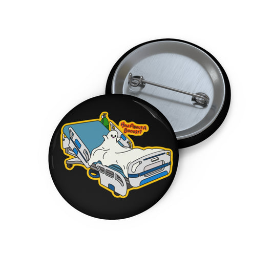 How About A Booost Button, Playful Ghostly Pin for Healthcare Workers, Spooky Halloween Nursing Button Pin, Great Gift for Nurses