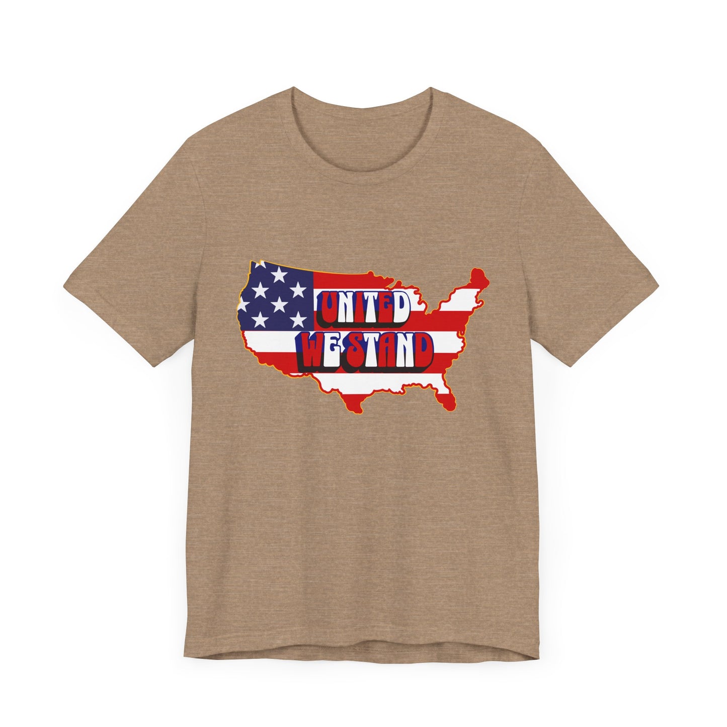 United We Stand T-Shirt - Patriotic USA Map Design