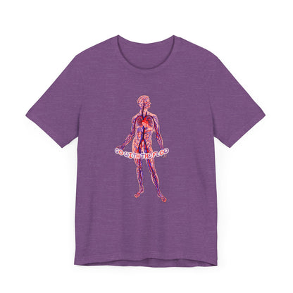 Go With The Flow Circulatory System Shirt, Anatomical Vein and Artery Diagram, Medical Humor, Nurse, Doctor, Healthcare Gift Tee