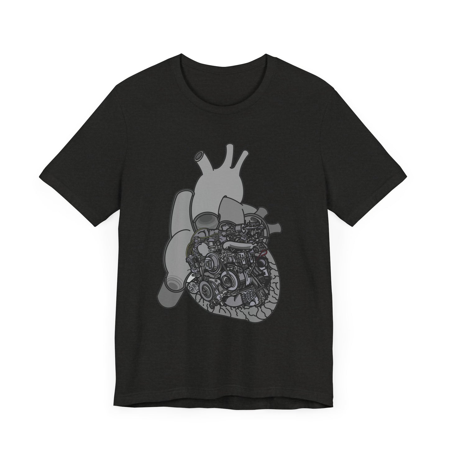 Valves and Ventricles - Heart Anatomy and Car Engine Mash Up - T-shirt for Heart Nurses, Cardiologists, and Car Lovers