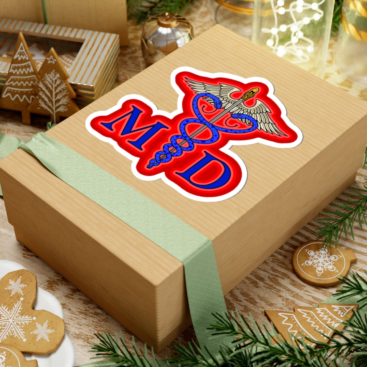 Medical Caduceus MD Sticker