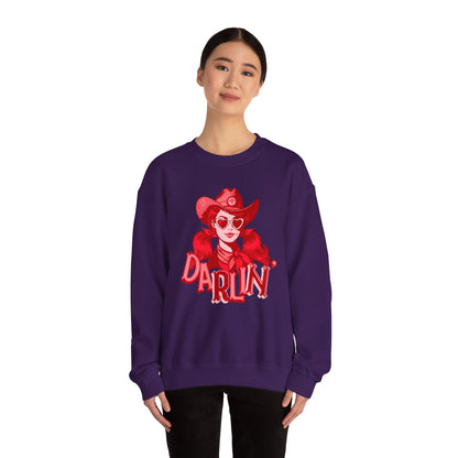 Darlin RN Sweatshirt , Cowgirl Nurse Style with a Heart,  Western Cowgirl Nurse Style, Funny RN Gift,  Apparel for Healthcare Professionals