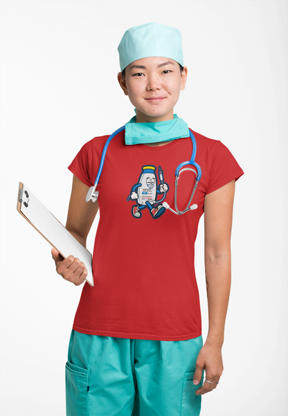 Propofol Pete - Funny Propofol Bottle Cartoon T-shirt for Nurses & Doctors