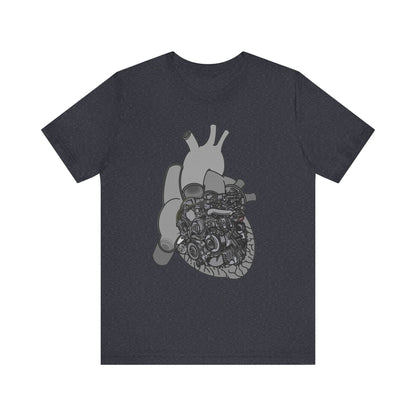 Valves and Ventricles - Heart Anatomy and Car Engine Mash Up - T-shirt for Heart Nurses, Cardiologists, and Car Lovers