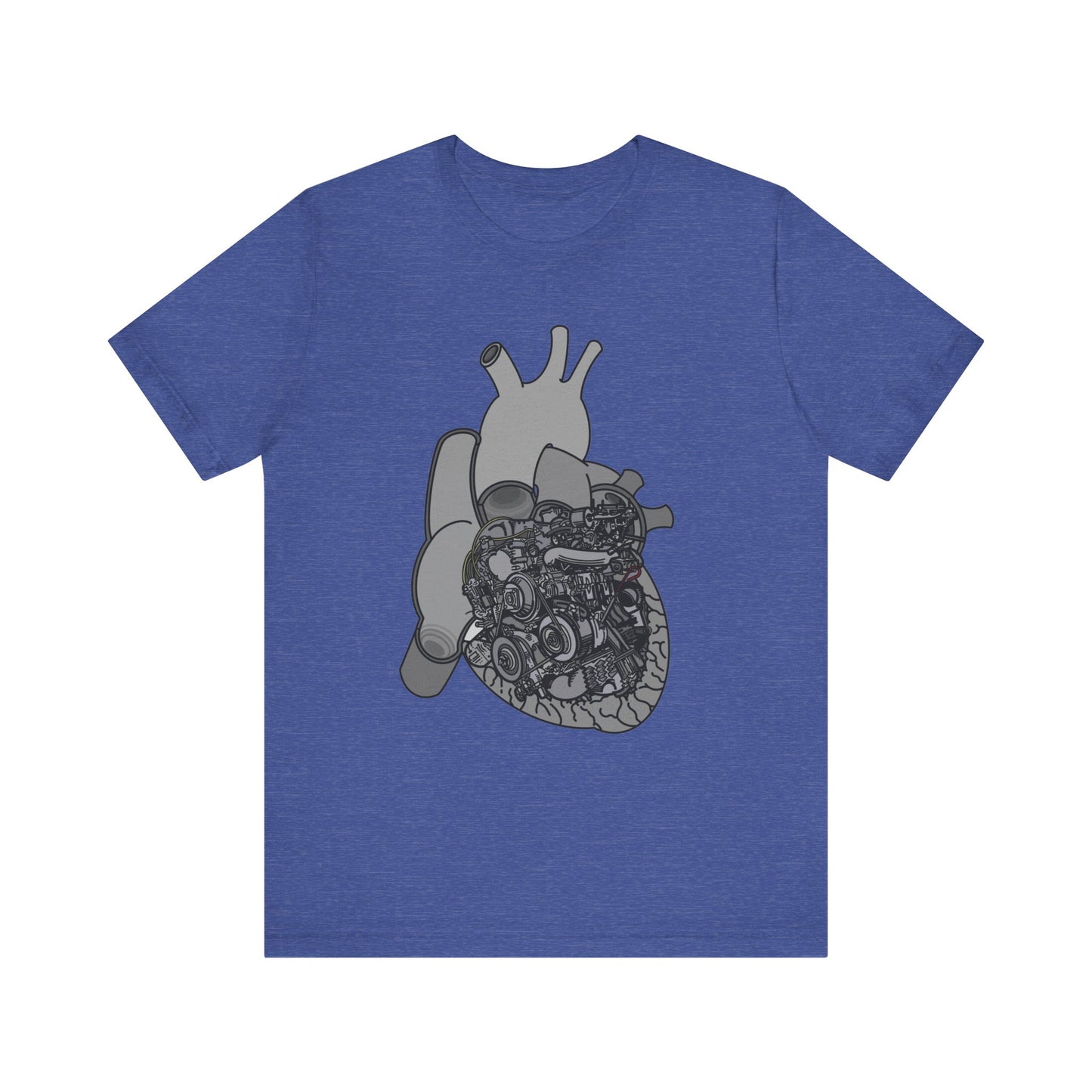 Valves and Ventricles - Heart Anatomy and Car Engine Mash Up - T-shirt for Heart Nurses, Cardiologists, and Car Lovers