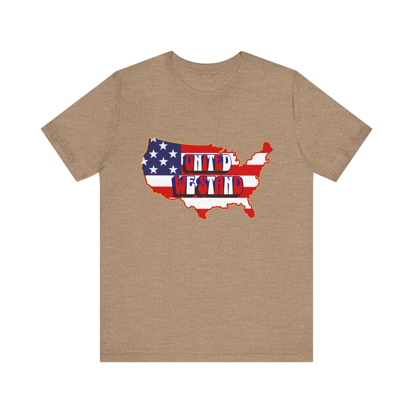 United We Stand T-Shirt - Patriotic USA Map Design