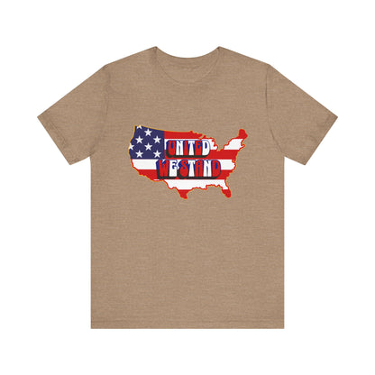 United We Stand T-Shirt - Patriotic USA Map Design
