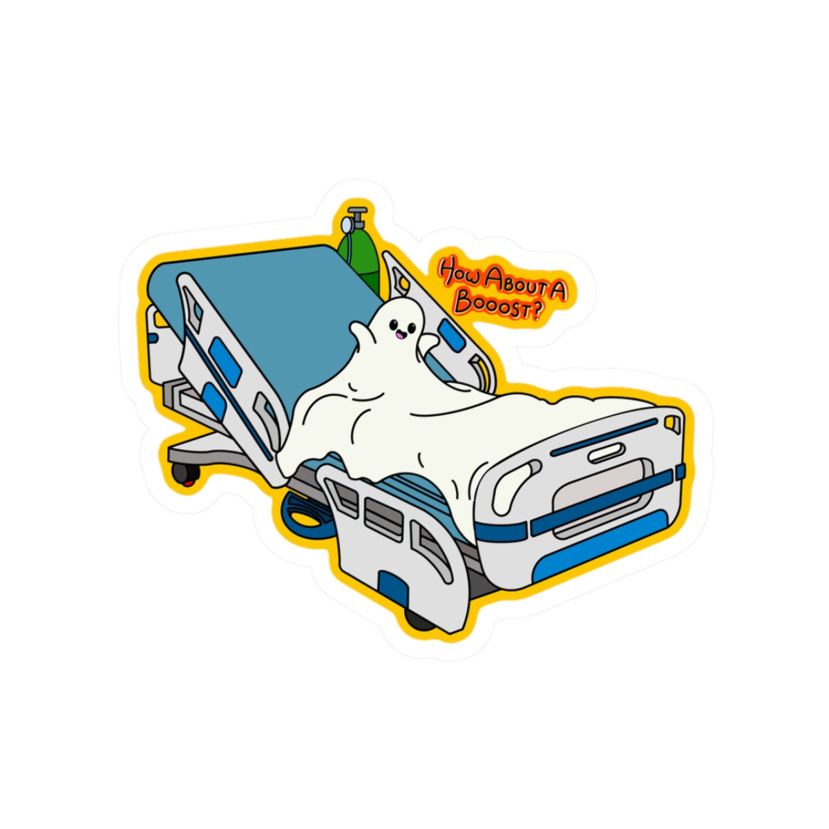 How About a Booost? - Halloween Nursing Ghost Sticker