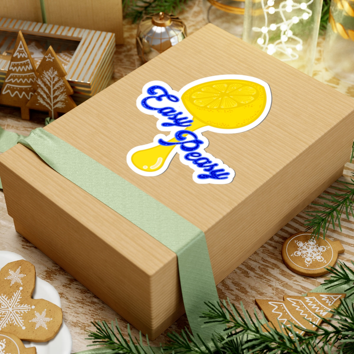 Easy Peasy Lemon Squeezy - Lemon Sticker - Fun & Motivational Citrus Art