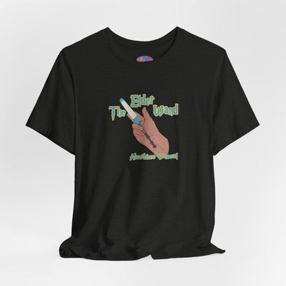 Elder Wand T-Shirt – Absorbisco Canoem! External Cath Wicking Wizardry T-Shirt