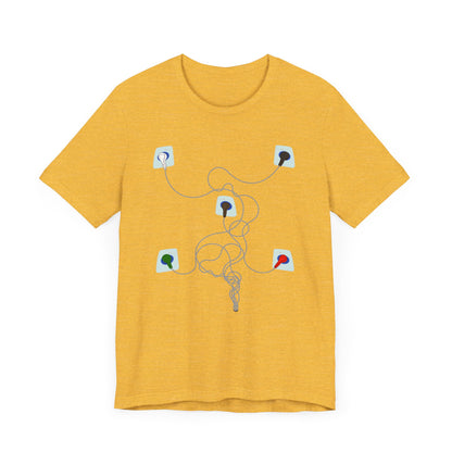 EKG Dots and Leads, The Heartbeat of Healthcare, Funny Nurse, Cardiology T-Shirt for RNs, Cardiac Nurses, & Medical Professionals