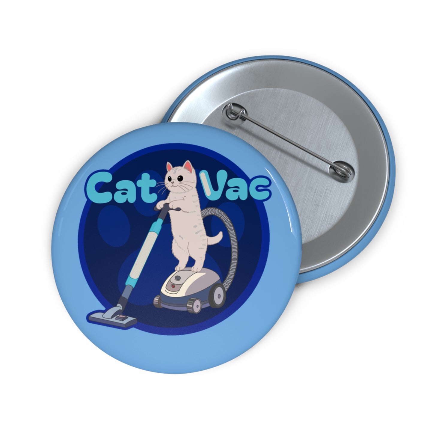 Funny PureWick Nurse Humor Accessory, Cat Vac, Custom Button Pin, Great Gift, Accessory for Nurses, CNAs/, Healthcare Workers