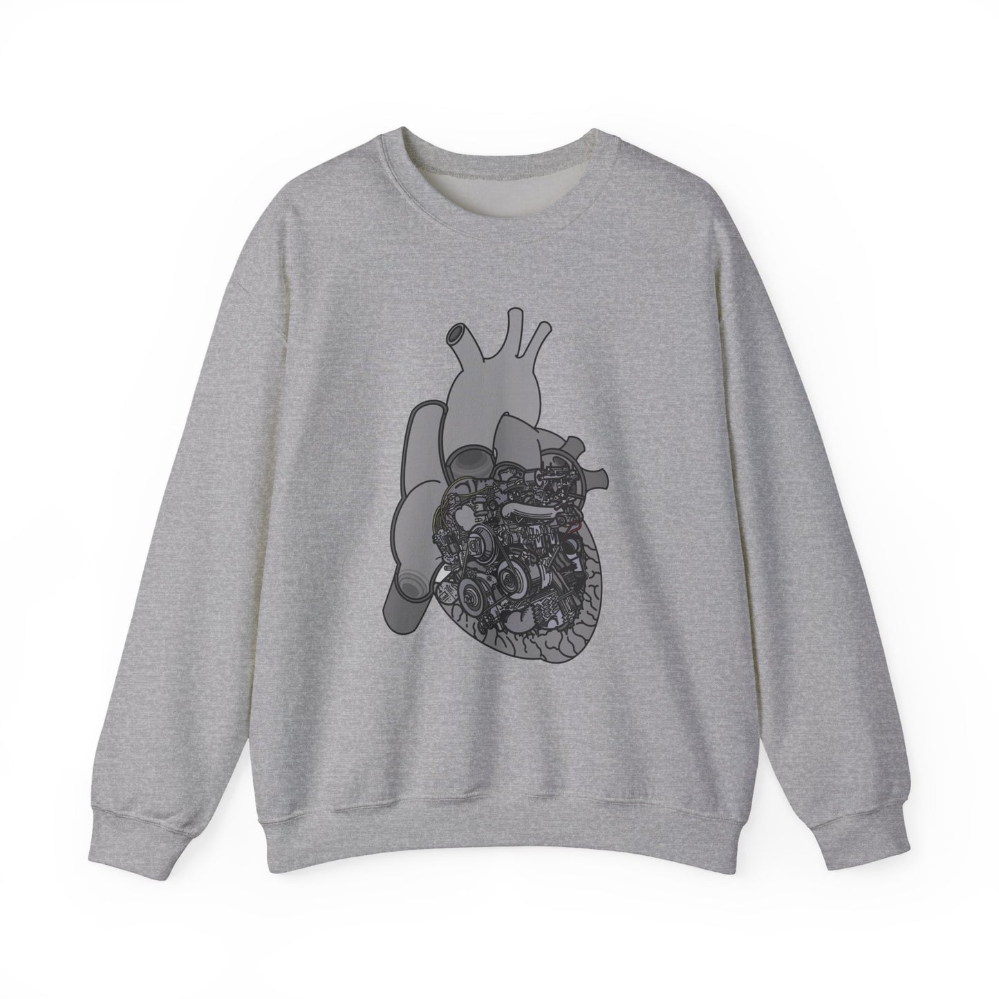 Valves and Ventricles Sweatshirt , Heart Meets Engine Design, Great Gift For Nurses, Cardiologists, Mechanics