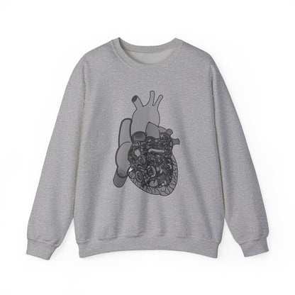 Valves and Ventricles Sweatshirt , Heart Meets Engine Design, Great Gift For Nurses, Cardiologists, Mechanics