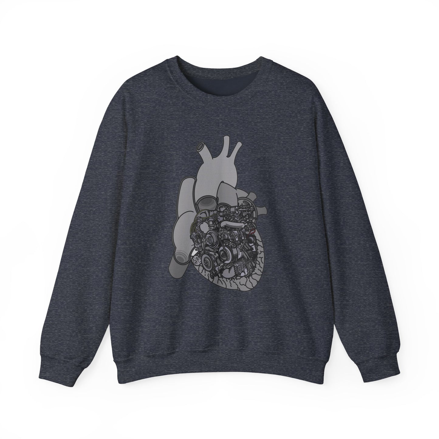 Valves and Ventricles Sweatshirt , Heart Meets Engine Design, Great Gift For Nurses, Cardiologists, Mechanics