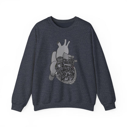 Valves and Ventricles Sweatshirt , Heart Meets Engine Design, Great Gift For Nurses, Cardiologists, Mechanics