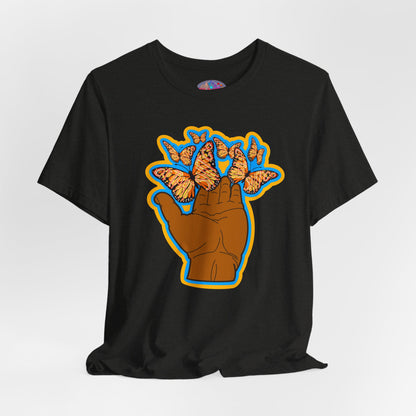 Let That Shit Go - Inspirational Butterfly T-Shirt -Unisex Jersey Short Sleeve Tee - Positive Vibes Apparel