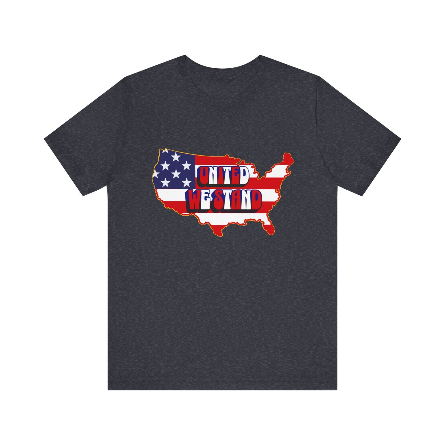 United We Stand T-Shirt - Patriotic USA Map Design