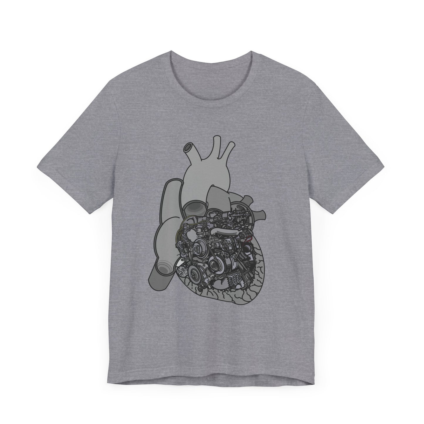 Valves and Ventricles - Heart Anatomy and Car Engine Mash Up - T-shirt for Heart Nurses, Cardiologists, and Car Lovers