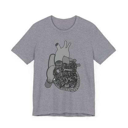 Valves and Ventricles - Heart Anatomy and Car Engine Mash Up - T-shirt for Heart Nurses, Cardiologists, and Car Lovers